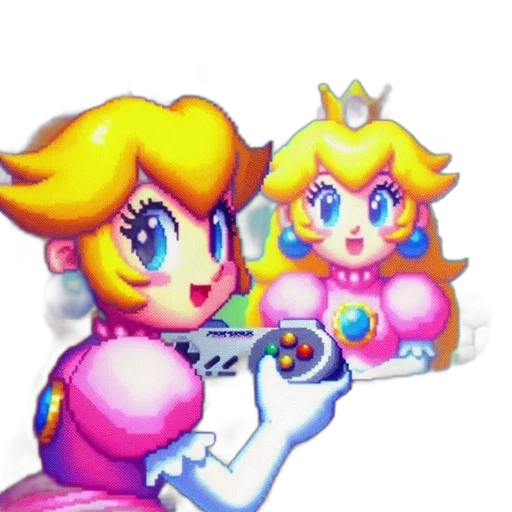 weapon, crown, staff, dress, pixel art, vaporwave, concept art, 3d render transparent PNG cut-out