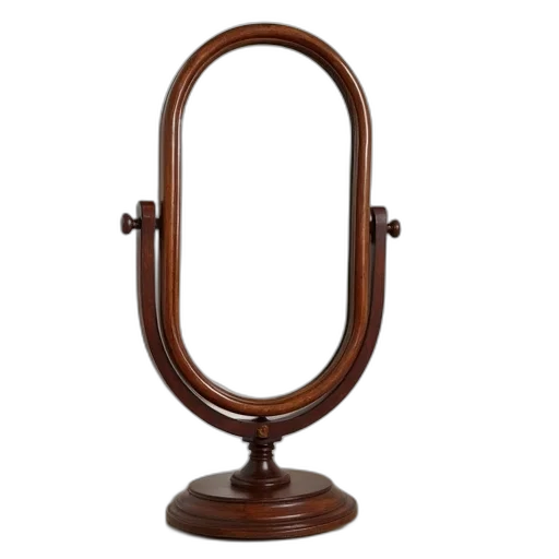 furniture, staff, crown, jewelry, vintage, walnut, mirror, wooden transparent PNG cut-out