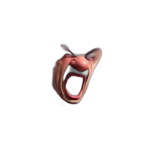mask, face, creature, animal, 3d render, concept art, photorealistic, exaggerated transparent PNG cut-out