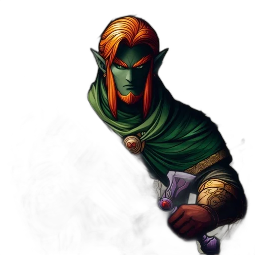 mask, face, staff, dragon, concept art, fantasy art, pixel art, comic book art transparent PNG cut-out