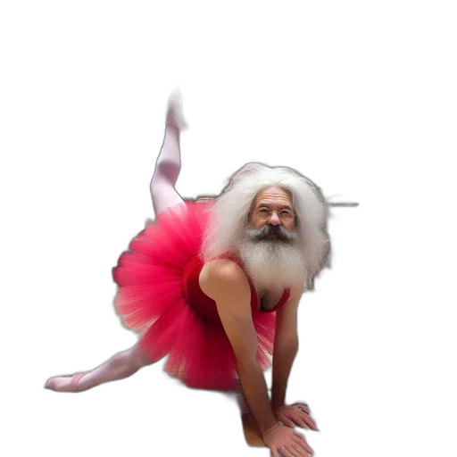 creature, dress, hair, animal, 3d render, man, pink, tutu transparent PNG cut-out