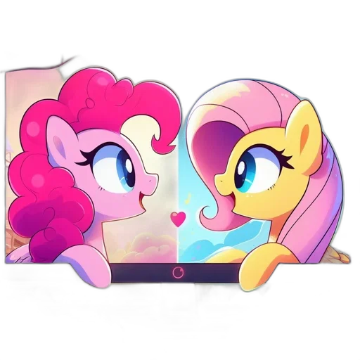 pixel art, 3d render, concept art, fantasy art, colorful, pastel, two, animated transparent PNG cut-out