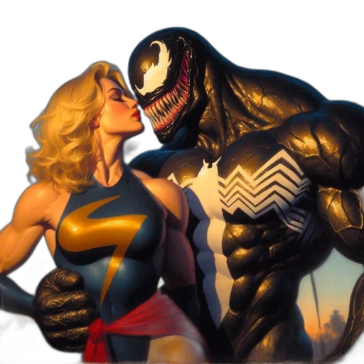 mask, comic book art, concept art, woman, blonde, hair, blue, outfit transparent PNG cut-out