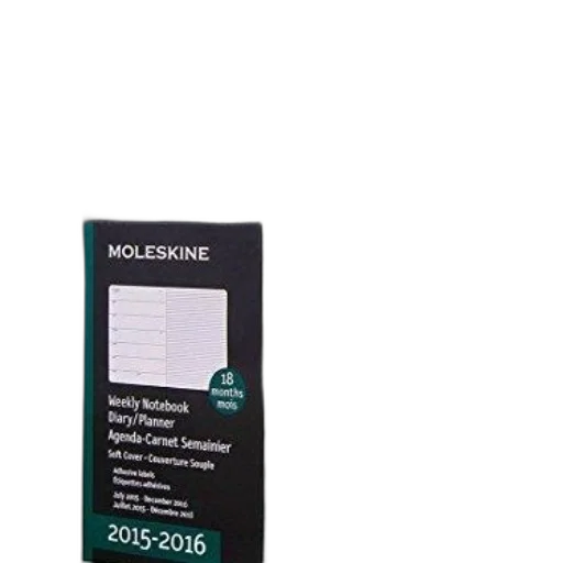 moleskine, 2015-2016, weekly, notebook, planner, black, soft, cover transparent PNG cut-out