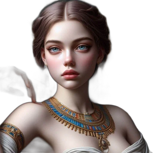 jewelry, face, crown, fantasy art, photorealistic, concept art, oil painting, blue transparent PNG cut-out