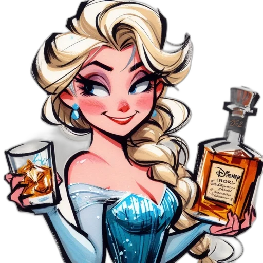 cartoon, pixel art, fantasy art, concept art, whimsical, illustration, blue-eyed, blonde-haired transparent PNG cut-out