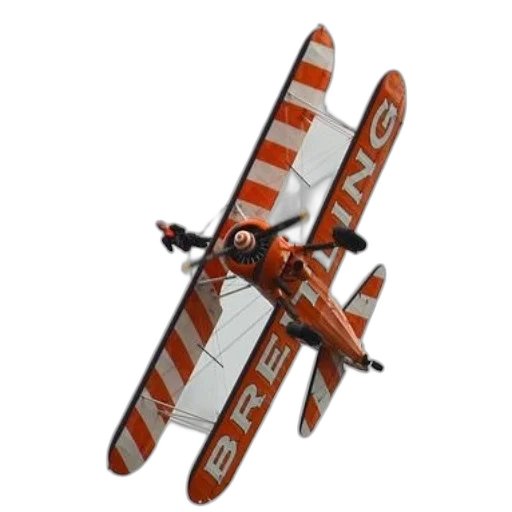 weapon, 3d render, concept art, photorealistic, orange, white, biplane, word transparent PNG cut-out