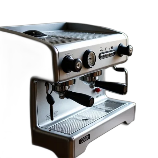 robot, photorealistic, 3d render, silver, espresso, machine, shiny, surface transparent PNG cut-out