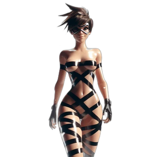 dress, mask, concept art, 3d render, cyberpunk, fantasy art, animated, figure transparent PNG cut-out