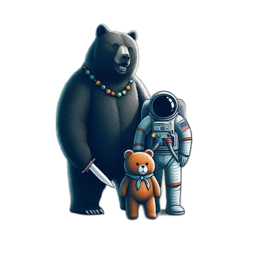 robot, animal, concept art, pixel art, fantasy art, comic book art, outer space, monochrome transparent PNG cut-out