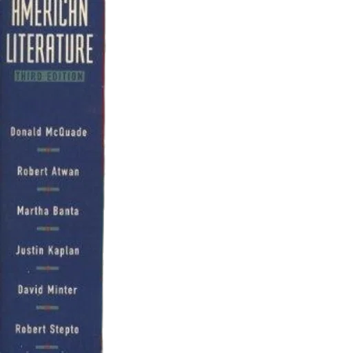 cover, american, literature, donald, mcquade, robert, atwan, martha transparent PNG cut-out
