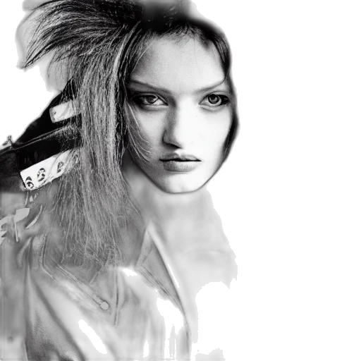 hair, face, jewelry, staff transparent PNG cut-out