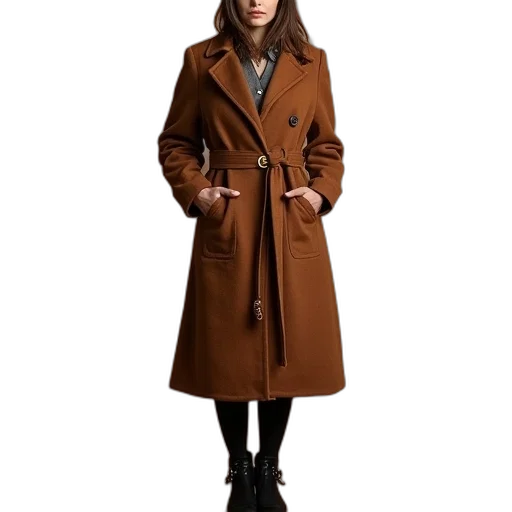 jacket, dress, photorealistic, earth tones, dark, women, fashion, coats transparent PNG cut-out