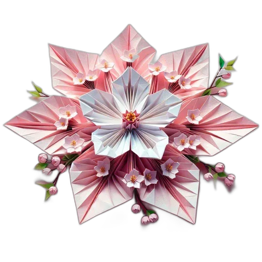 flower, crown, jewelry, 3d render, photorealistic, watercolor, origami, white transparent PNG cut-out