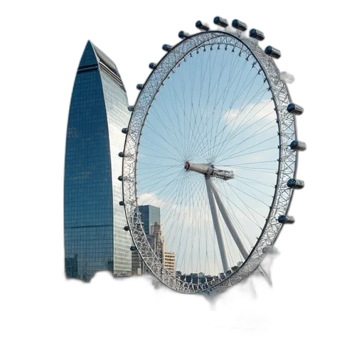 building, umbrella, shoes, photorealistic transparent PNG cut-out