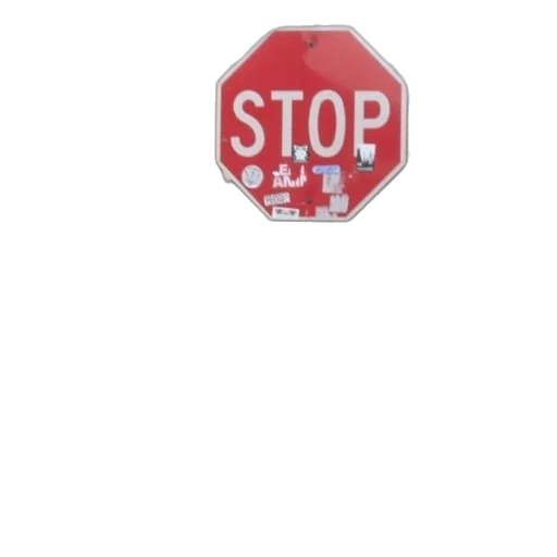 car, woman, walks, past, stop, sign, stickers transparent PNG cut-out