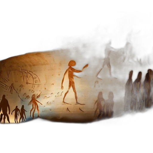 concept art, fantasy art, fog, ancient, cave, art, features, human transparent PNG cut-out