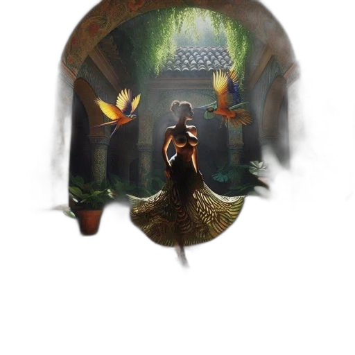 mask, crown, hat, dragon, concept art, fantasy art, pixel art, oil painting transparent PNG cut-out