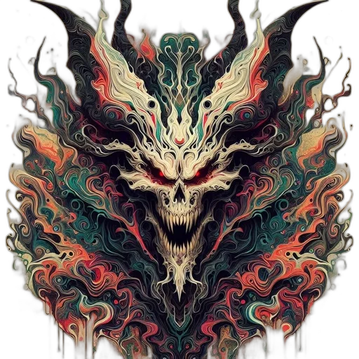 dragon, mask, creature, face, fantasy art, concept art, pixel art, comic book art transparent PNG cut-out