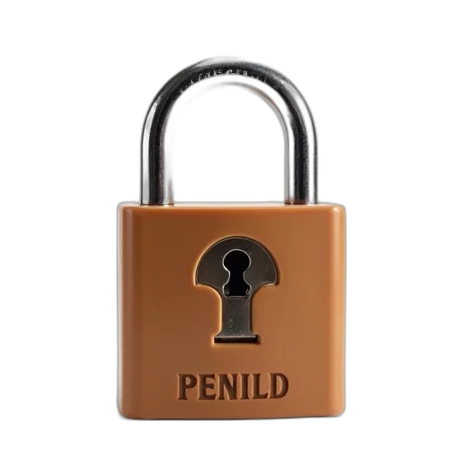 jewelry, brown, plastic, padlock, silver, keyhole, key, inserted transparent PNG cut-out