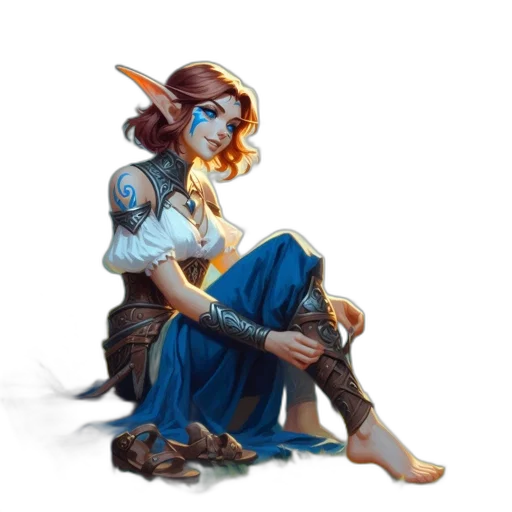 staff, fantasy art, concept art, pixel art, comic book art, blue, pastel, elfin transparent PNG cut-out
