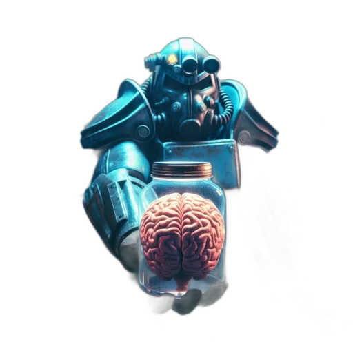 robot, weapon, jacket, mask, concept art, 3d render, cyberpunk, vaporwave transparent PNG cut-out