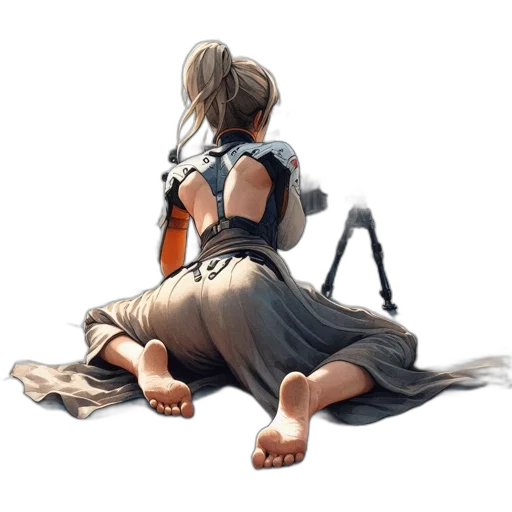 dress, weapon, staff, sword, concept art, fantasy art, photorealistic, pixel art transparent PNG cut-out