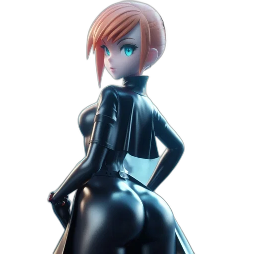 robot, dress, jacket, weapon, 3d render, concept art, cartoon, anime transparent PNG cut-out