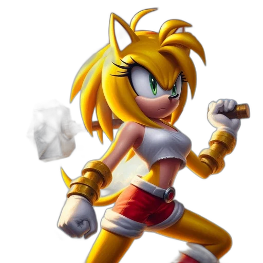 weapon, staff, concept art, pixel art, 3d render, comic book art, anthropomorphic, hedgehog transparent PNG cut-out