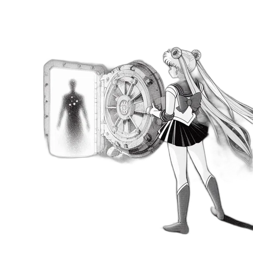 dress, sword, weapon, robot, concept art, comic book art, anime, fantasy art transparent PNG cut-out