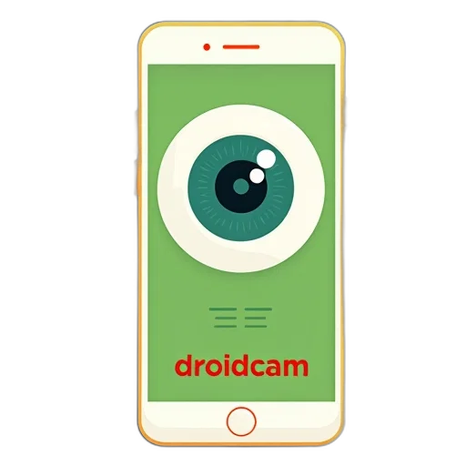 robot, stylized, illustration, smartphone, large, eye, screen, set transparent PNG cut-out