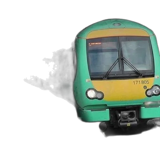 car, photorealistic, 3d render, concept art, green, yellow, train, number transparent PNG cut-out