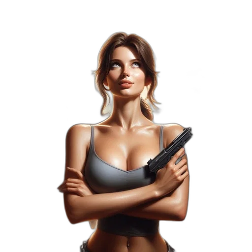 weapon, dress, staff, face, concept art, pixel art, comic book art, photorealistic transparent PNG cut-out