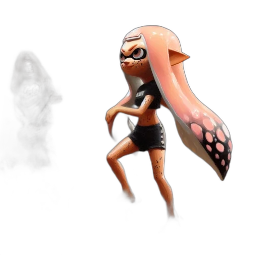 creature, animal, mask, weapon, concept art, 3d render, fantasy art, watercolor transparent PNG cut-out