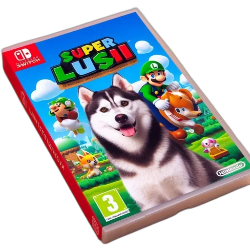 animal, 3d render, concept art, custom, cover, features, siberian, husky transparent PNG cut-out