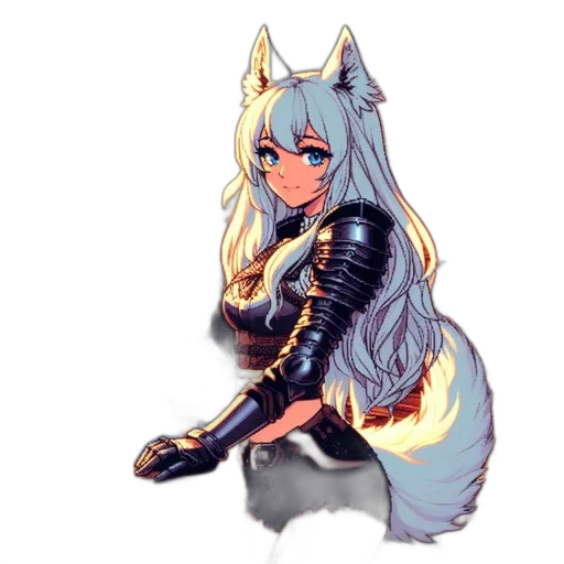 staff, dragon, pixel art, fantasy art, anime, concept art, monochrome, blue transparent PNG cut-out