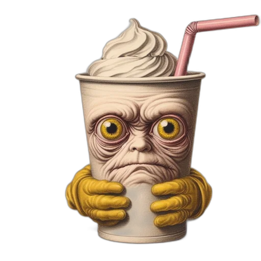 food, staff, creature, 3d render, concept art, photorealistic, pixel art, surreal transparent PNG cut-out