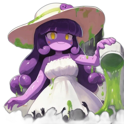 hat, creature, staff, dress, concept art, pixel art, fantasy art, watercolor transparent PNG cut-out