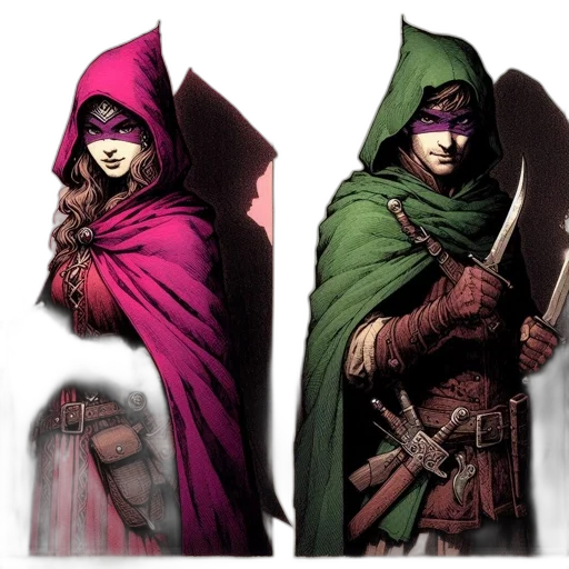 concept art, comic book art, fantasy art, pixel art, green, dark, red, colorful transparent PNG cut-out