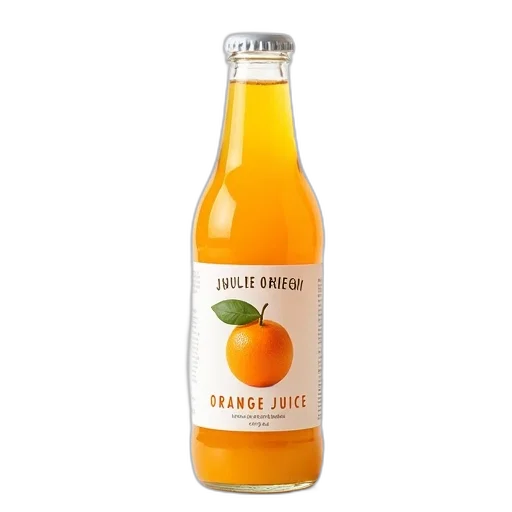 bottle, food, orange, juice, label, reads, freshly, squeezed transparent PNG cut-out
