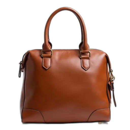 earth tones, brown, leather, handbag, classic, design, featuring, top transparent PNG cut-out