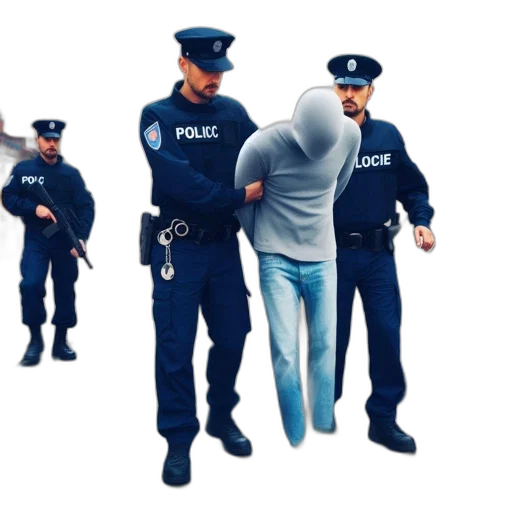 jacket, staff, weapon, concept art, 3d render, two, police, officers transparent PNG cut-out