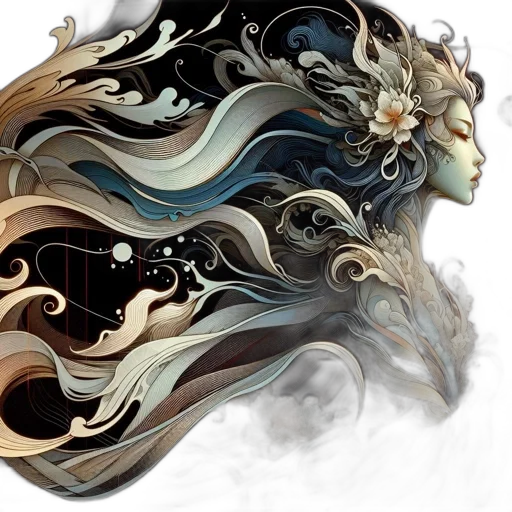 hair, mask, crown, dragon, fantasy art, concept art, photorealistic, comic book art transparent PNG cut-out