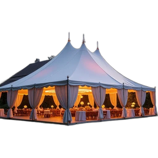 3d render, concept art, outdoor, tent, business, function transparent PNG cut-out