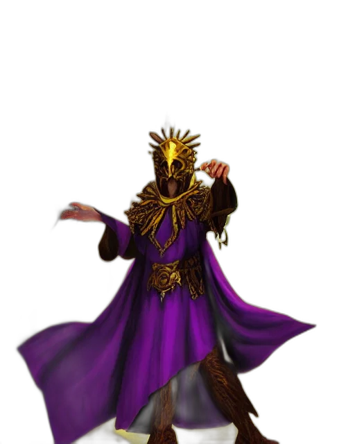 mask, staff, crown, creature transparent PNG cut-out