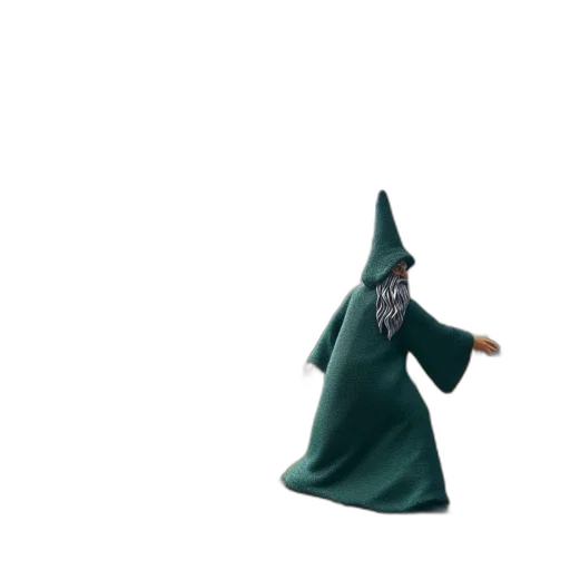 hat, dress, staff, umbrella, 3d render, concept art, forest, fire transparent PNG cut-out