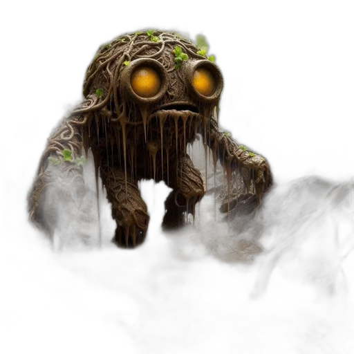 creature, mask, robot, staff, concept art, fantasy art, pixel art, 3d render transparent PNG cut-out