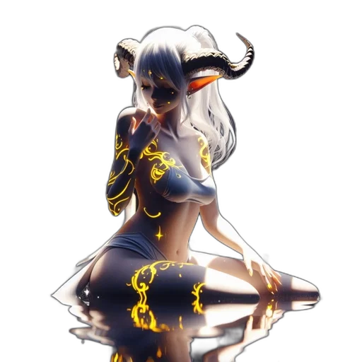 dress, mask, dragon, crown, concept art, fantasy art, anime, pixel art transparent PNG cut-out