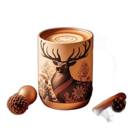 crown, fantasy art, photorealistic, 3d render, concept art, fire, christmas, mug transparent PNG cut-out