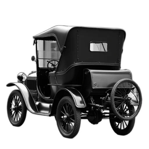 car, 3d render, photorealistic, concept art, black, white, photograph, old-fashioned transparent PNG cut-out